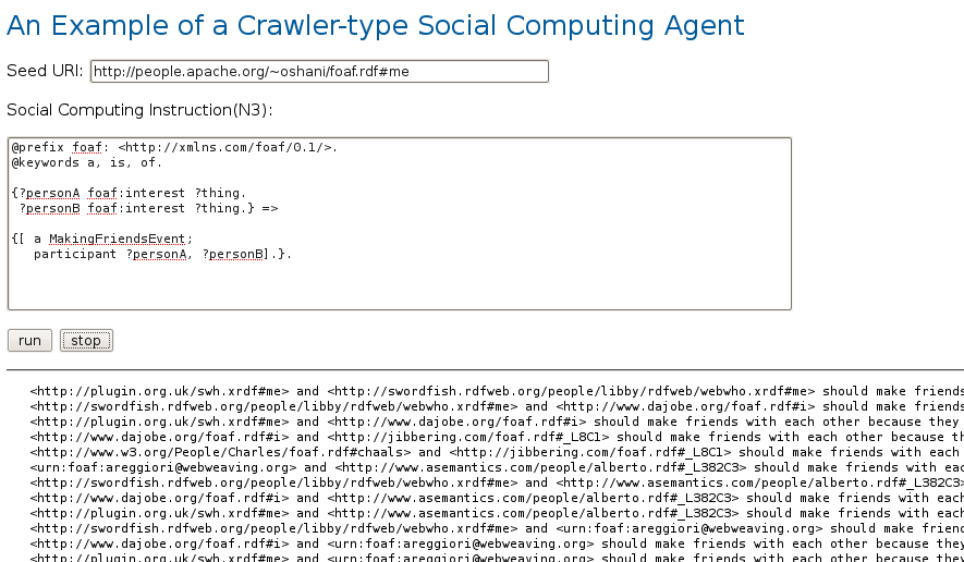 Social Computing Agent